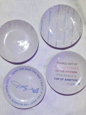 DOLLY PARTON DESSERT PLATES--SET OF 4--NEW!!!